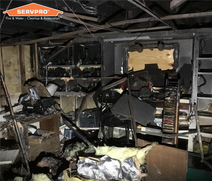Inside of a home damaged by fire 
